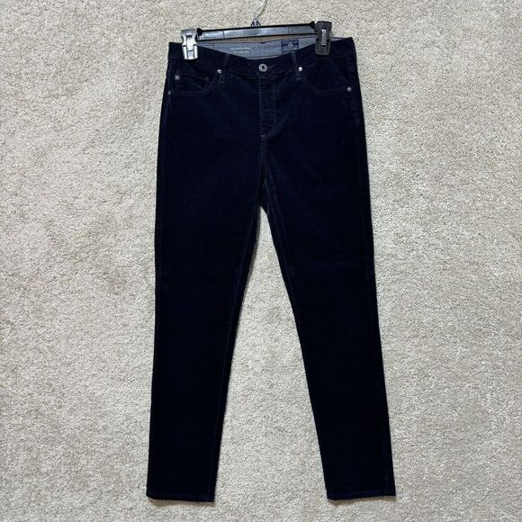 AG Adriano Goldschmeid The Stevie‎ Ankle Skinny Pant Women's 27 Navy Corduroy - Picture 1 of 11